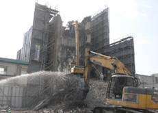 国立病院機構別府医療センターの解体工事中の画像